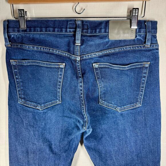 S.M.N Denim The Finn Tapered Slim Jeans Men's 32 Japanese Selvedge USA Dark Blue - Picture 7 of 15